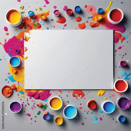 "Holi Festival Essence - Vector Background with Abstract Splashes, Bursting Colors, and Blank Spaces, Inviting Your Imagination to Paint the Celebration", epic royal background, big royal uncropped 