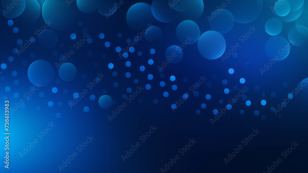 Blurry Blue Background With Circles of Light