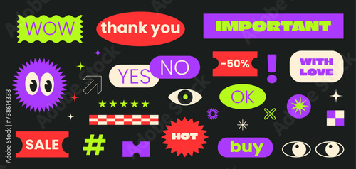 Set of  labels, tags, stickers, stamps, patches. Vector illustration. Isolated background. Banners collection