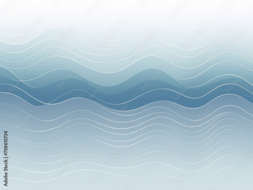 Fototapeta premium Blue and White Wavy Lines Background