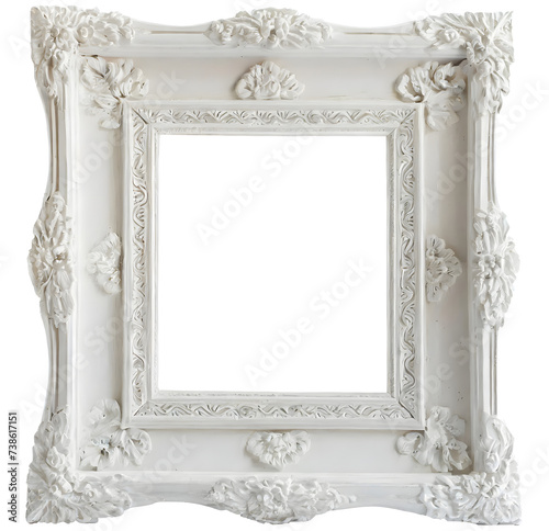 Papier peint Vintage plaster and classic frame. Stylish baroque frame