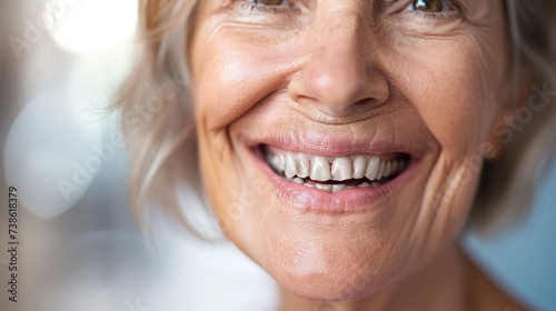 Senior woman, teeth and smile for dentist in dental care, appointment or checkup at the clinic. Happy elderly female person smile for tooth whitening, cleaning or oral, mouth and gum care at hospital