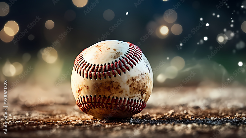Closeup baseball background with copy space Closeup baseball background with copy space