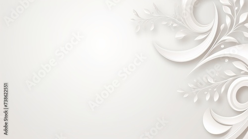 White background with beautiful abstract pattern, banner design