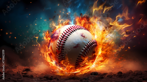 Baseball background with copy space