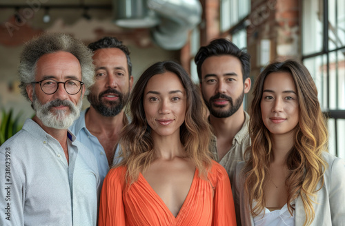 Group of people united in an office environment