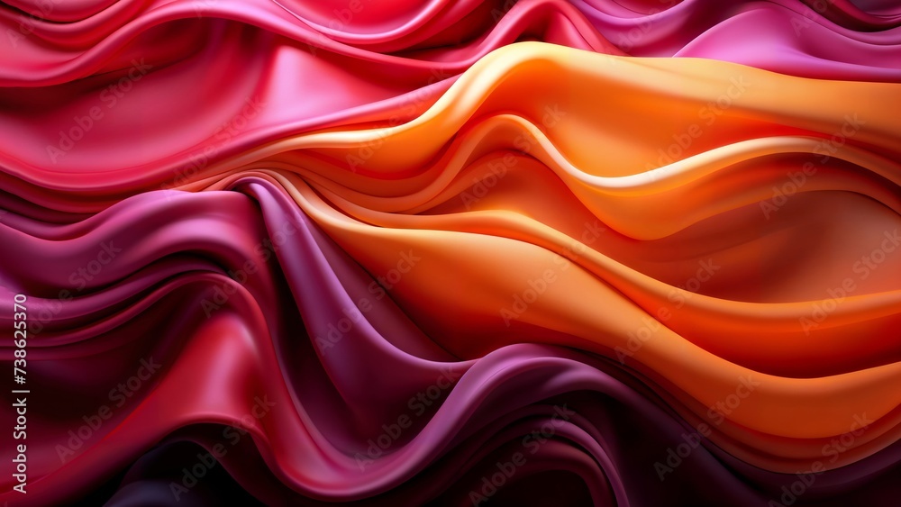 Fototapeta premium Swirling silk: a beautiful and flowing abstract painting with fabric texture and colors