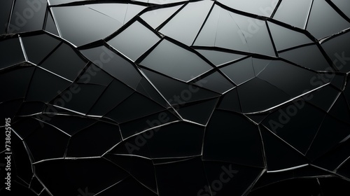 Closeup Crack mirror black color