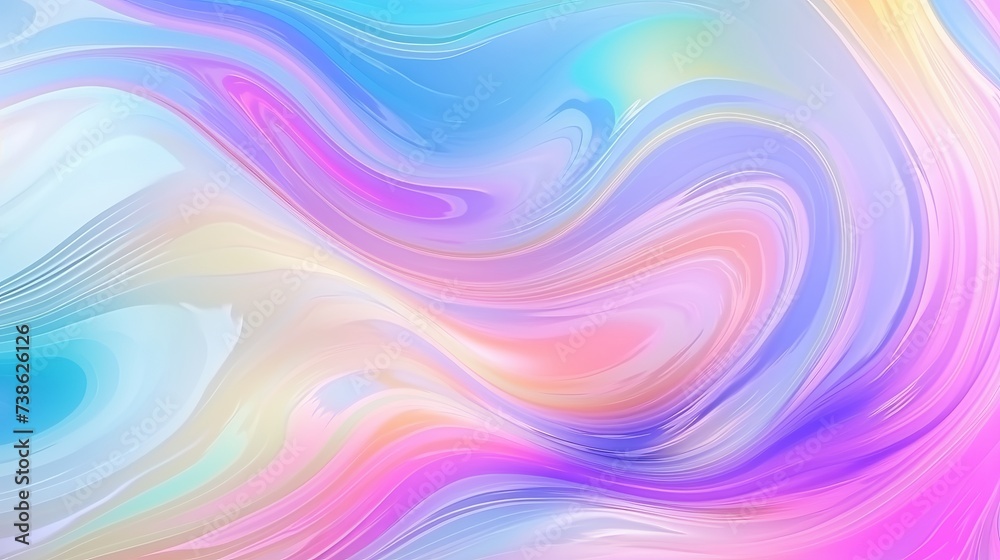 Obraz premium Colorful holographic background. Light reflection, rainbow colors. Magical marbling effect for banner templates and wallpaper