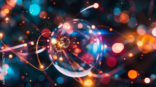 The quantum realm, quantum particles, quantum computing, galaxy-like. Generative AI
