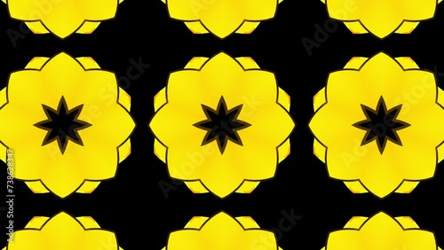 Kaleidoscope gold Art Design Abstract Background photo