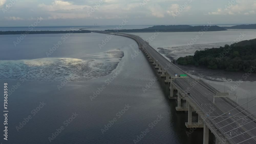 known as 'Sultan Haji Omar Ali Saifuddien bridge' previously known as 'Temburong bridge' located in Brunei Darussalam known as 'Sultan Haji Omar Ali Saifuddien bridge' previously known as 'Temburong bridge' located in Brunei Darussalam