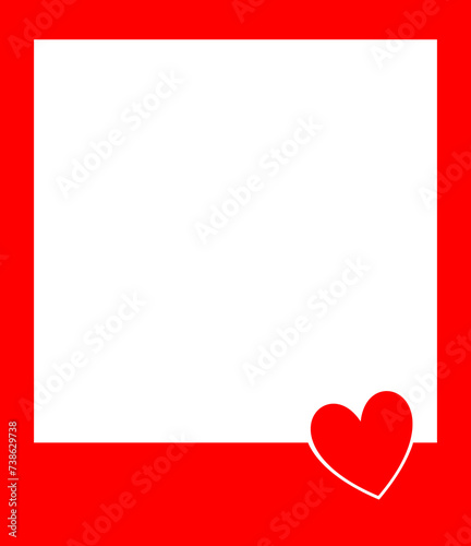 Red Love Photo Frame 8