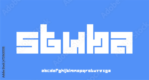 STUBA FONT VECTOR DISPLAY LOWERCASE UNIQUE LABYRINTH