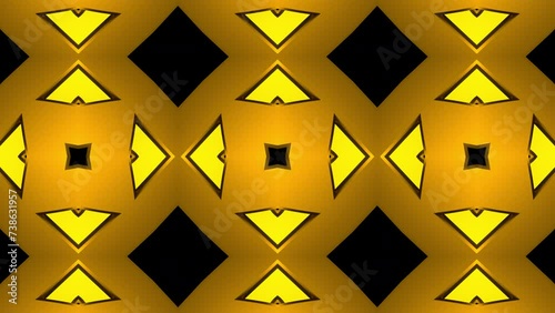 Kaleidoscope gold Art Design Abstract Background photo