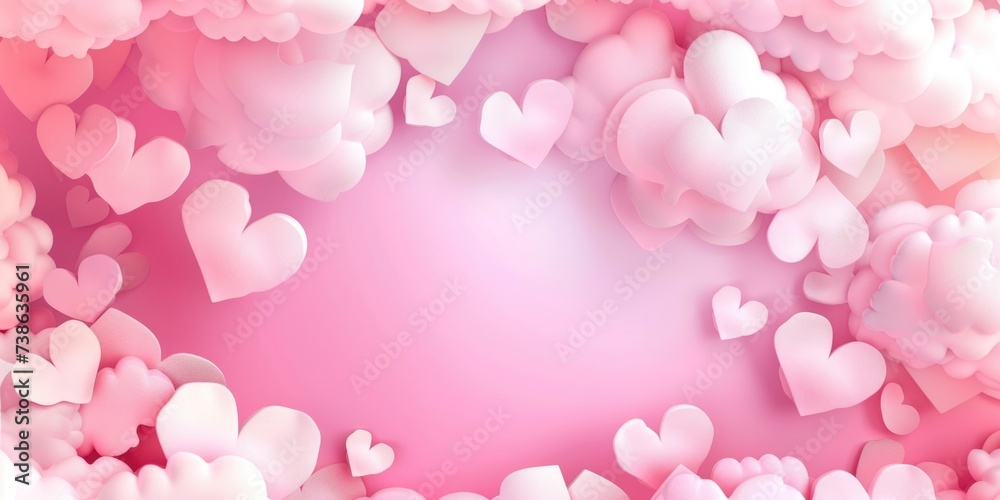 A pink background filled with numerous white hearts. Perfect for adding a touch of love and romance to any design or project A pink background filled with numerous white hearts. Perfect for adding a touch of love and romance to any design or project