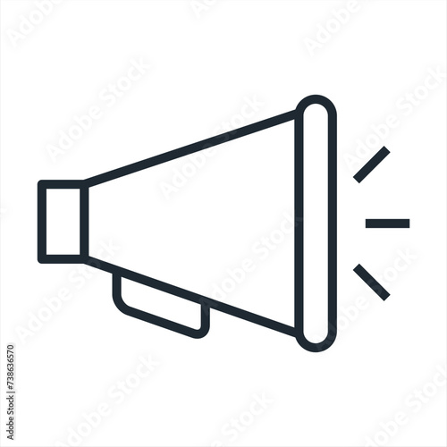 Megaphone icon vector.Megaphone line icon vector design with editable stroke