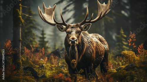 A Golden Hour Portrait of a Moose in Yellowstone