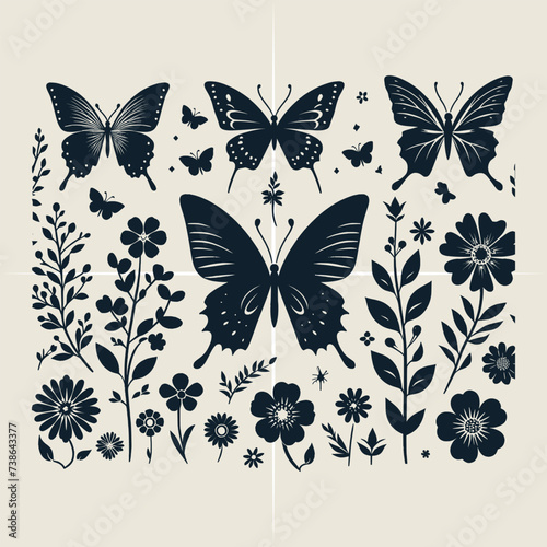 Butterfly SVG Bundle  Butterfly vector silhouette bundle file