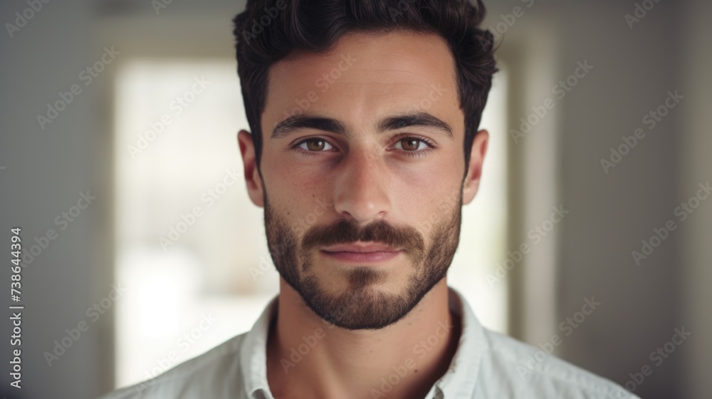 A close up shot of a man with a beard. Suitable for various uses A close up shot of a man with a beard. Suitable for various uses