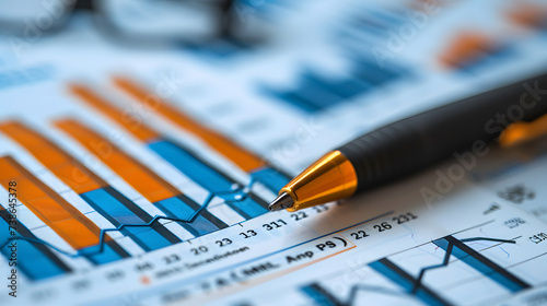 Gain financial insights with this photograph displaying detailed financial charts and graphs. It's an ideal choice for projects related to finance, investment, and market analysis.