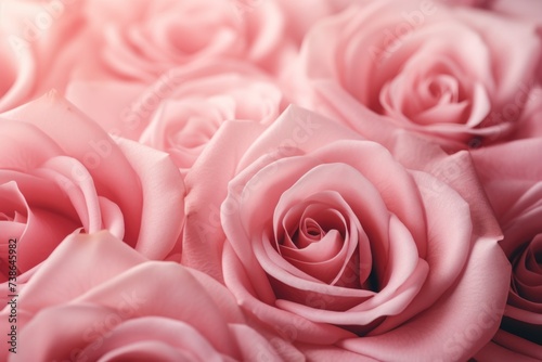 A close-up photograph showcasing a bunch of pink roses. Perfect for floral arrangements and romantic themes