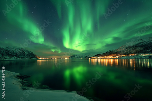Luminous Nightscapes: Norway's Aurora Borealis Painting the Sky