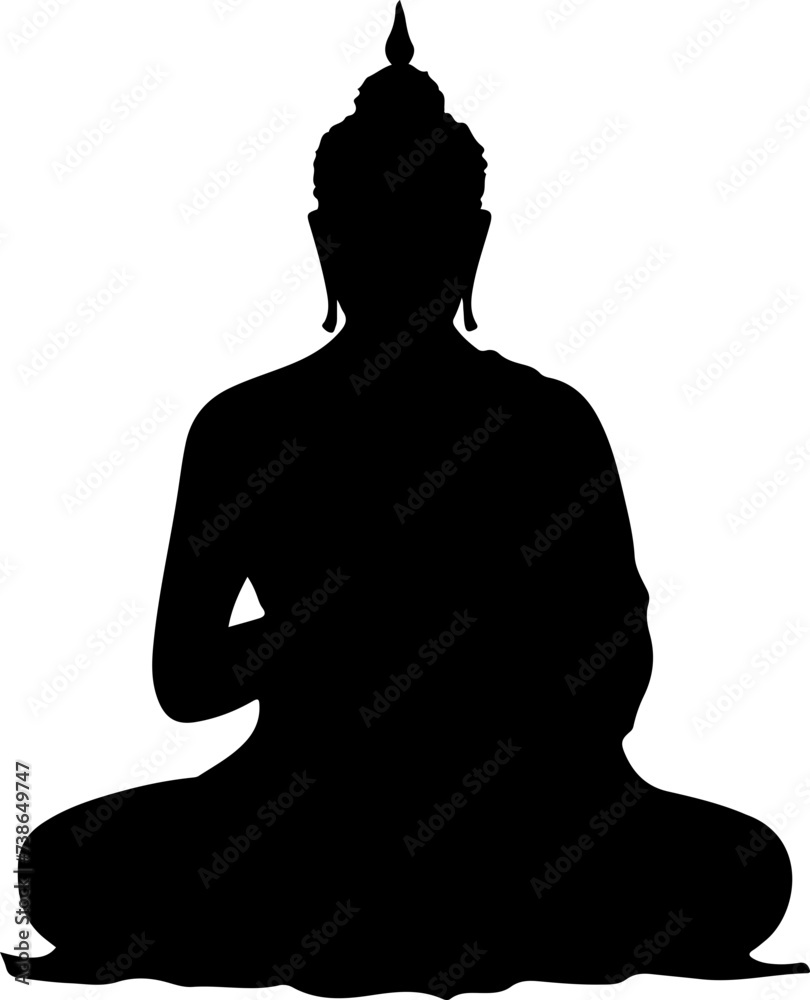 Buddha Silhouette in Meditation – Spiritual and Cultural Symbolism Art