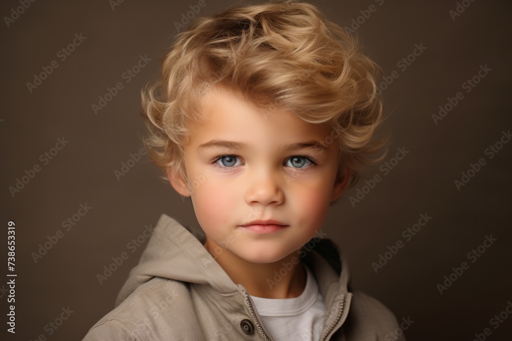 Portrait of a cute little boy with blond hair and blue eyes Portrait of a cute little boy with blond hair and blue eyes