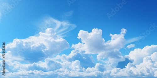 blue sky with white cloud background. white cloud with blue sky background © Pakhnyushchyy
