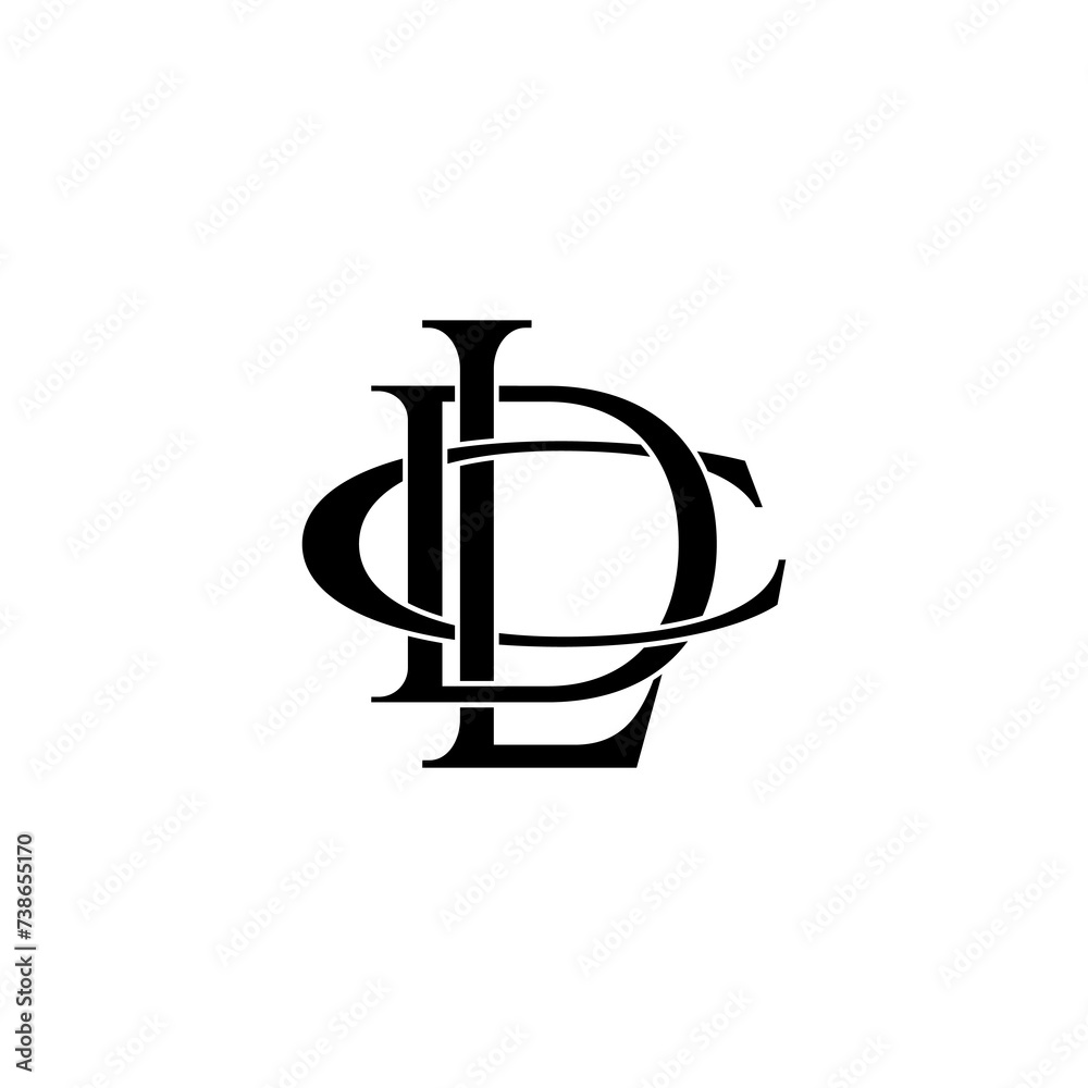 cdl lettering initial monogram logo design
