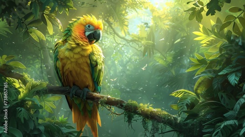Parrot echoing the softer side of incantations turning curses into blessings with a squawk