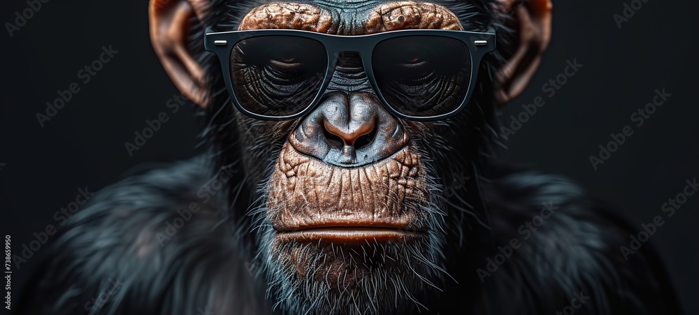 monkey with glasses