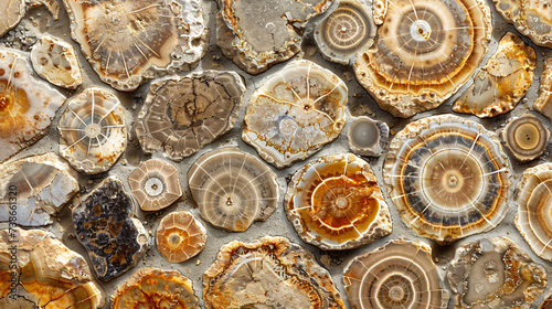 Agatized fossil coral pattern