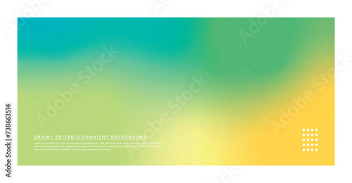 Abstract green and yellow gradient background with grainy texture. Colorful abstract background
