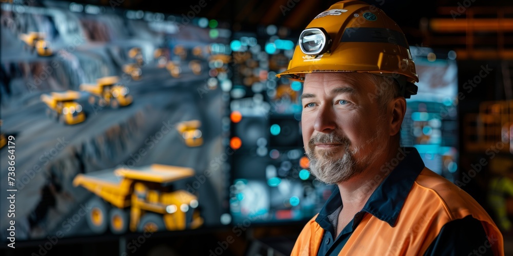 Satisfied Miner's Thumbs-Up with Heavy Equipment Satisfied Miner's Thumbs-Up with Heavy Equipment