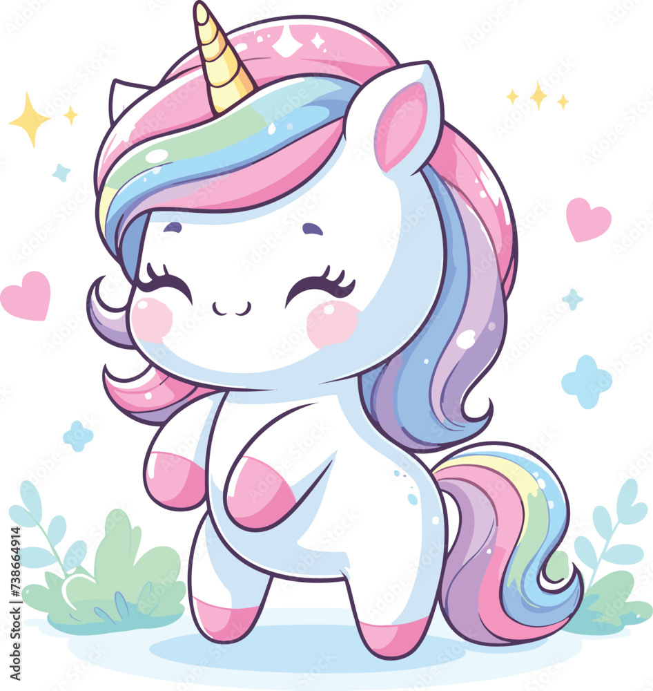 cute Unicorn cartoon vector on white background
cute Unicorn cartoon vector on white background