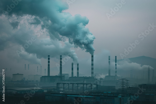 Industrial air pollution from thermal power plant
