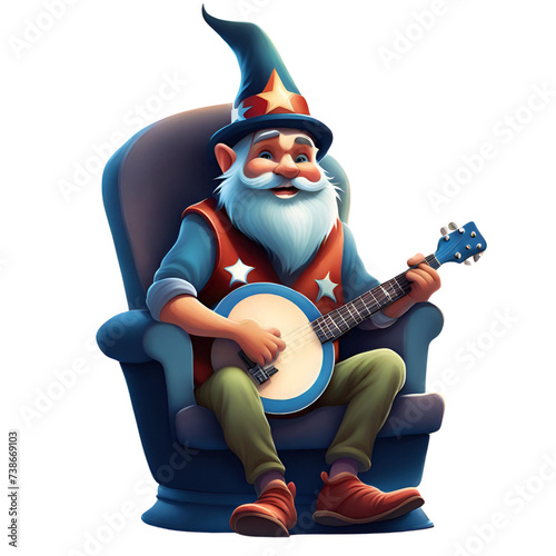 A Father's Day Gnome as a rockstar dad photo