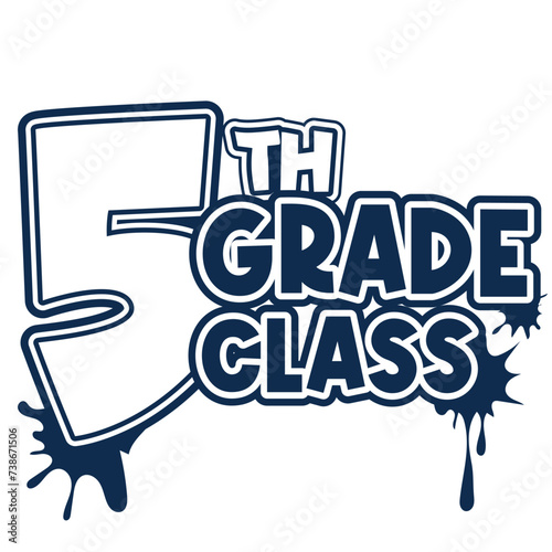 5th grade class vector illustration