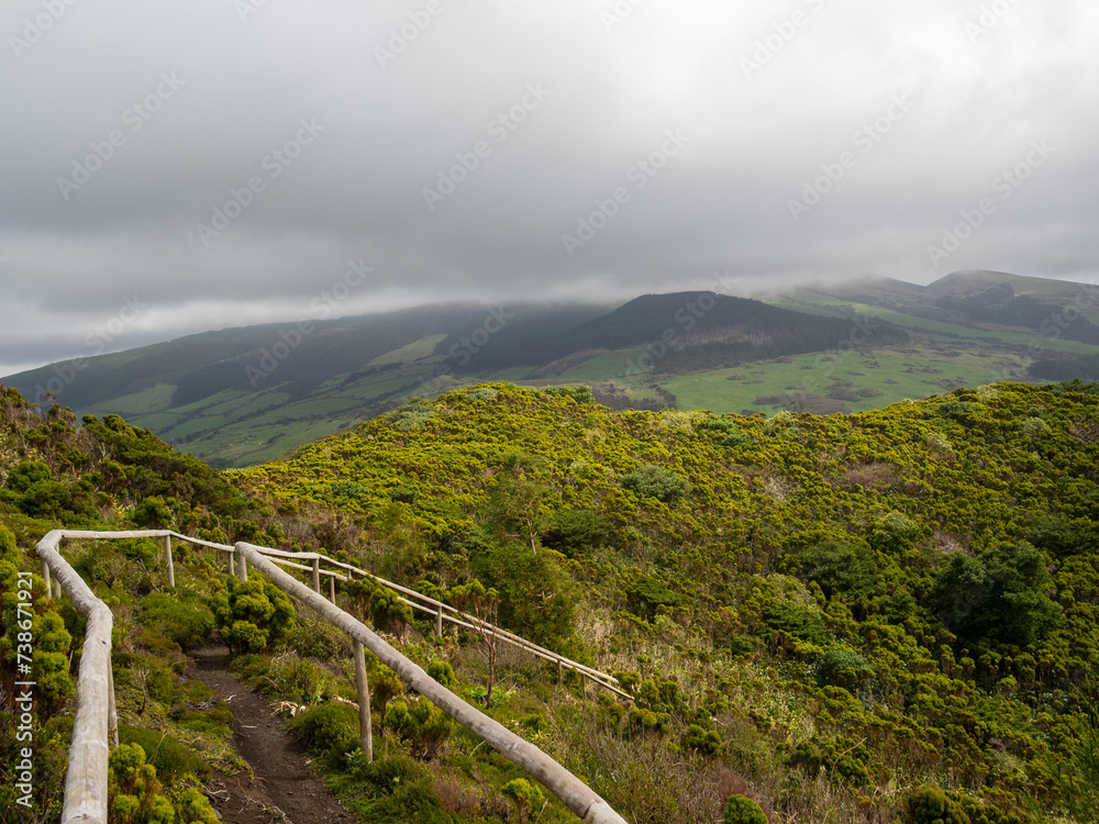 Terceira Island landscape seen from Cabeço do Fogo