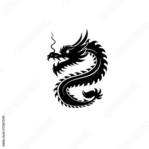 Chinesse Dragon logo icon svg Generative ai