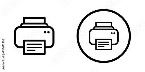 Printer print documents black sign icon vector illustration
