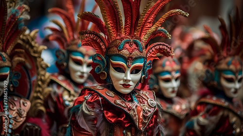 Colorful carnival masks in Venice. Carnival.