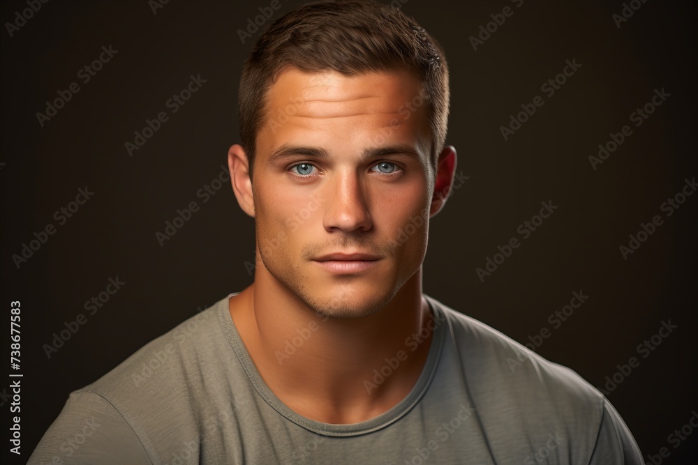 Portrait of a handsome young man on a dark background. Men's beauty, fashion. Portrait of a handsome young man on a dark background. Men's beauty, fashion.