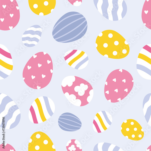 Easter eggs seamless pattern