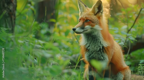 Red Fox hunting Vulpes © Salman