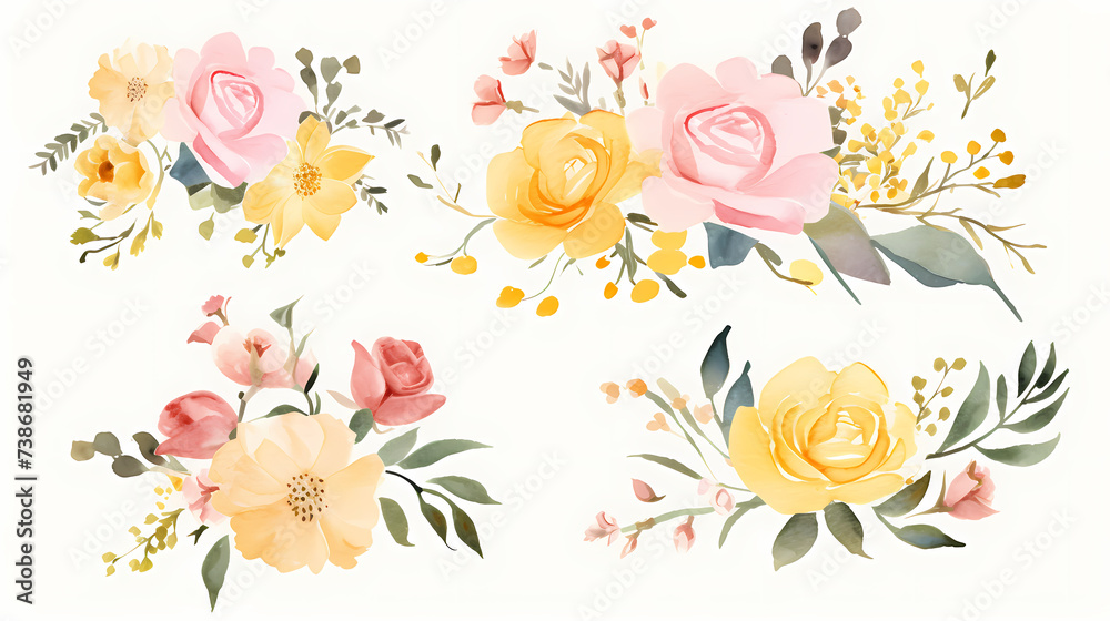 Empty flower frame with copy space for design of greeting card or invitation Empty flower frame with copy space for design of greeting card or invitation