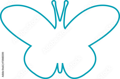 Butterflies silhouette colorful drawing line icon. Flaying butterflies vector isolated on transparent background Use for graphic design beauty web and mobile app. Glowworm fireflies Hand drawn element