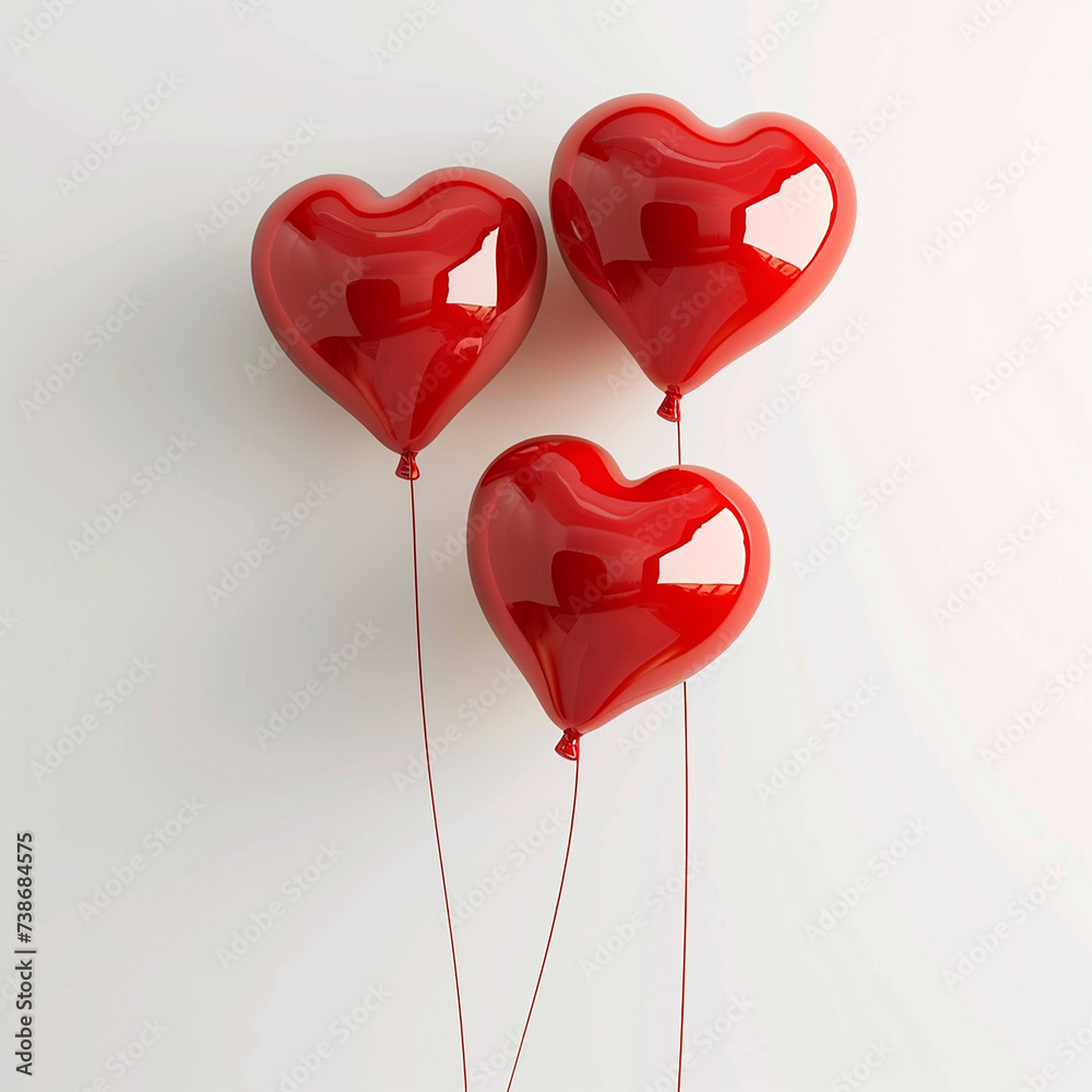 Red heart balloon for party and celebration